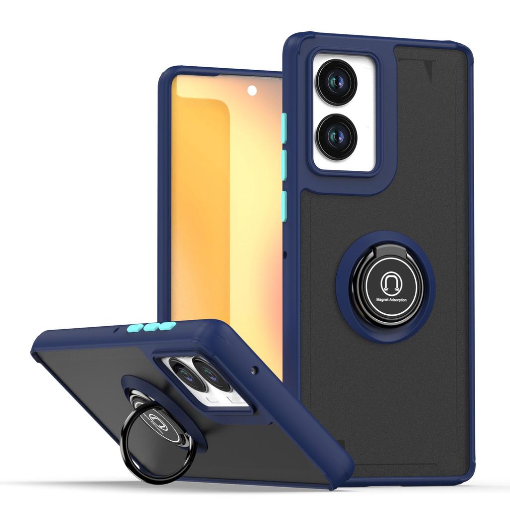 Бронированный матовый чехол для Motorola Moto Edge 5G, чехол-кольцо, магнитный держатель, подставка, противоударный корпус, Fundas