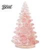 Sophisticated Room Ornament Resin Christmas Tree Figurine, Crystal Desktop Ornament, Modern Art Miniature Holiday Decoration for Home Office,