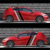 2x Car Side Body Stickers Decals 3-Colors Striped Style Decorative Accessories