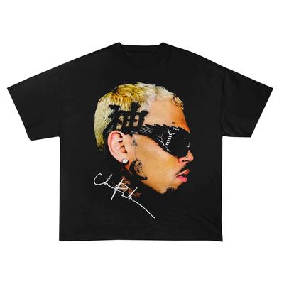 Летняя футболка с круглым вырезом из хлопка с принтом Chris Brown Breezy Bowl XX Concert Tour, хип-хоп, мужская, большая, уличная, для активного отдыха, с коротким рукавом