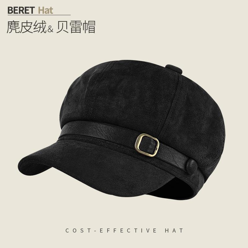 Ретро Универсальный Шерстяной Берет Подчеркивающий Лицо Утиный Язычок Восьмиугольная Шляпа Детская Теплая Ветрозащитная Шляпа Газетчика