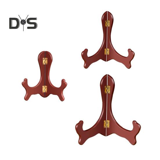 Wooden Plate Stand Easel Holder Display Stand for Picture Frame Art Decorative Handmade Wood Multifunctional Tea Cake Holder Home Office Decor Stable