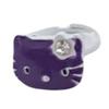 [R8373] - Children's Ring 'Hello Kitty' Purple - 15x10 Mm