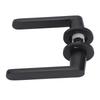 Silent Door Handle Set with Installation Parts Split Type Pure Copper Core Door Entry Locks for Indoor Bedroom Black