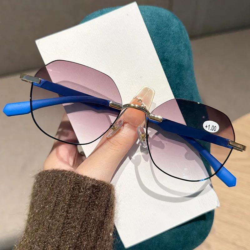 Модные винтажные многоугольные очки для чтения мужские трендовые металлические оправы очки для пресбиопии с защитой от синего света уличные солнцезащитные очки с затемнением