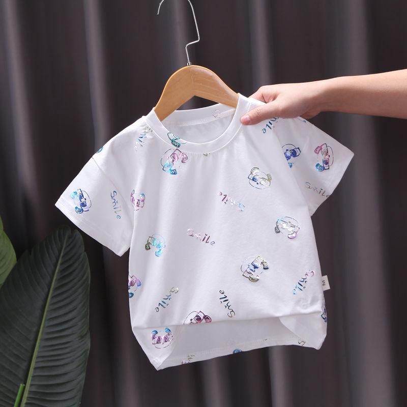 Летняя одежда с короткими рукавами для мальчиков. Футболка для малышей. Тонкий дизайн. Детские топы для мальчиков и девочек на лето.
