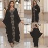 2025 European & American Cotton Embroidered Beach Cover-up Robe Style Dress