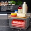 Trash Bag Dispenser, Stackable With Bamboo Top – Extra Large Garbage Bag Holder & Under Sink Organizer For Kitchen