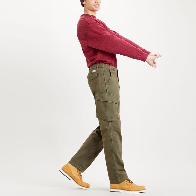 Levi's Мужские брюки карго зеленые умеренные прямого кроя 39440-0011