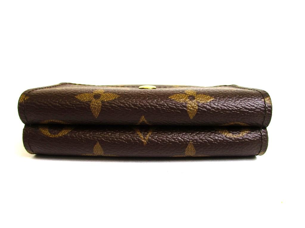 Authentic LOUIS VUITTON Monogram Brown Leather Bifold Wallet Compact Wallet #b124 Open box