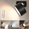 LED Wall Sconces Light, 3 Brightness Levels 3 Color Modes Wall Lights Battery Operated 360° Rotatable Touch Control Wall Lamp