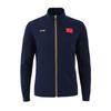 Li-Ning Однотонный кардиган с логотипом, длинный рукав, мужская толстовка, чернильно-синяя AWDR521-1