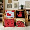 Cartoon CClifford The Big Red Dog Pillow Case Fashion Square Pillowcase Bedroom Sofa Room Ins Decoration Leisure