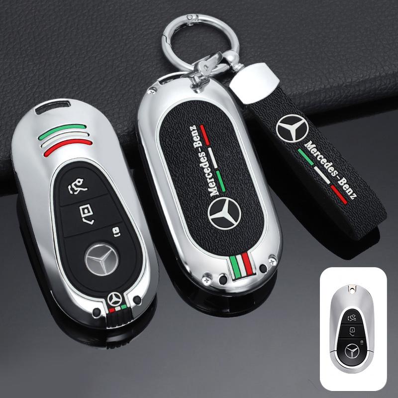 NSY2 Zinc Alloy Car Remote Key Fob Case Cover Holder Shell Bag For Mercedes Benz 2021 C /S Class W223 W206 S350L S400L S450L S500L