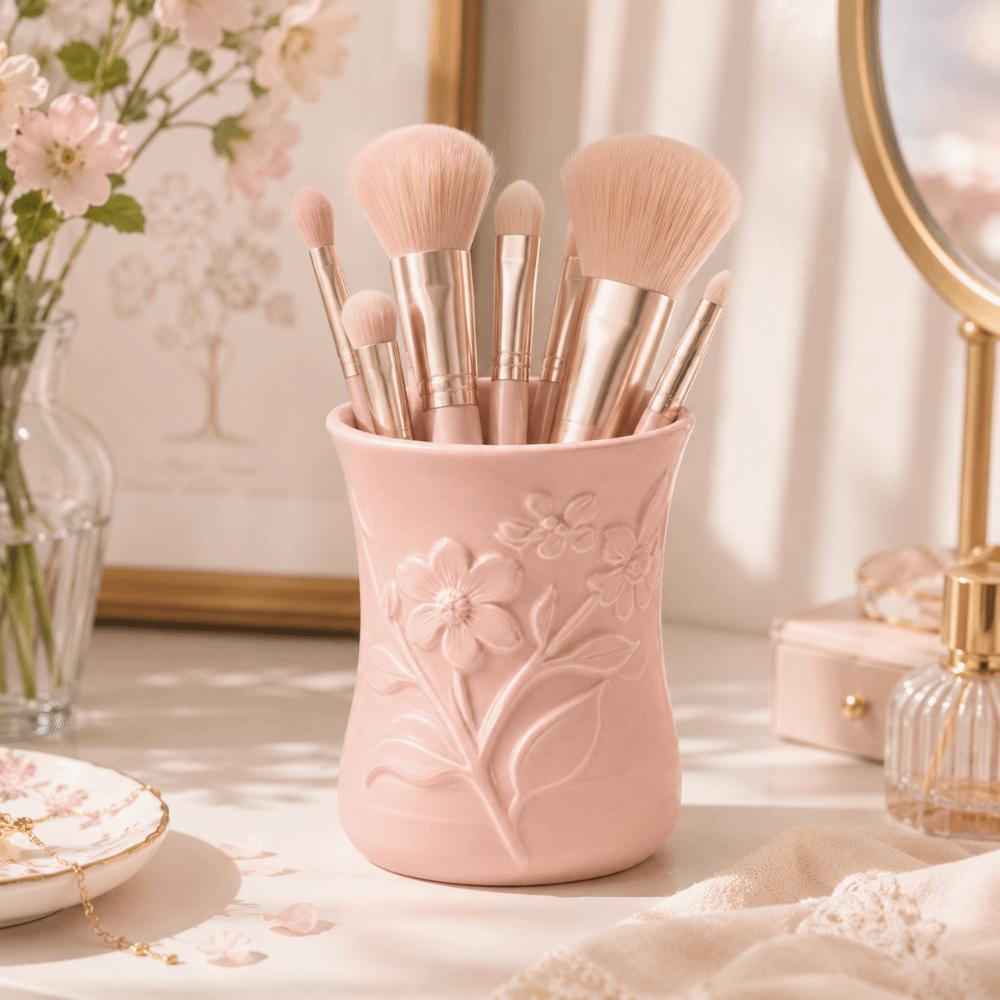 Multi Functional Storage Box 3D Printed Pen Holder Light Luxury Flower Vase Desktop Decoration
