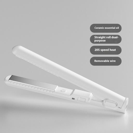 USB Мини-щипцы для завивки 2 в 1, двухцелевые щипцы для завивки, утюжок для волос, выпрямитель для волос, быстрый нагрев, портативный, для путешествий, для женщин, для коротких и длинных волос, укладка