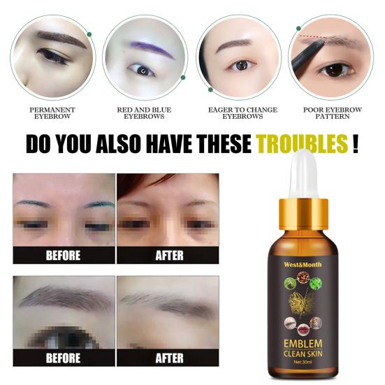 30 мл жидкость для удаления татуировок, безопасная, простая в использовании, растительные экстракты, чистая жидкость для кожи татуировки для тела