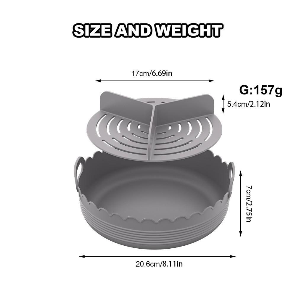 Non-stick 3 Grids Oven Tray Food-grade Divided Airfryer Basket Restaurant
