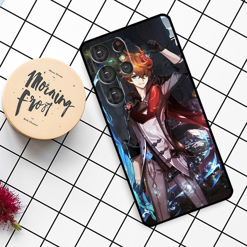 Чехол Genshin Impact Тарталья для Samsung Galaxy S24 FE S21 S22 S23 S25 Ultra S9 S10 Plus S20 FE S25 FE