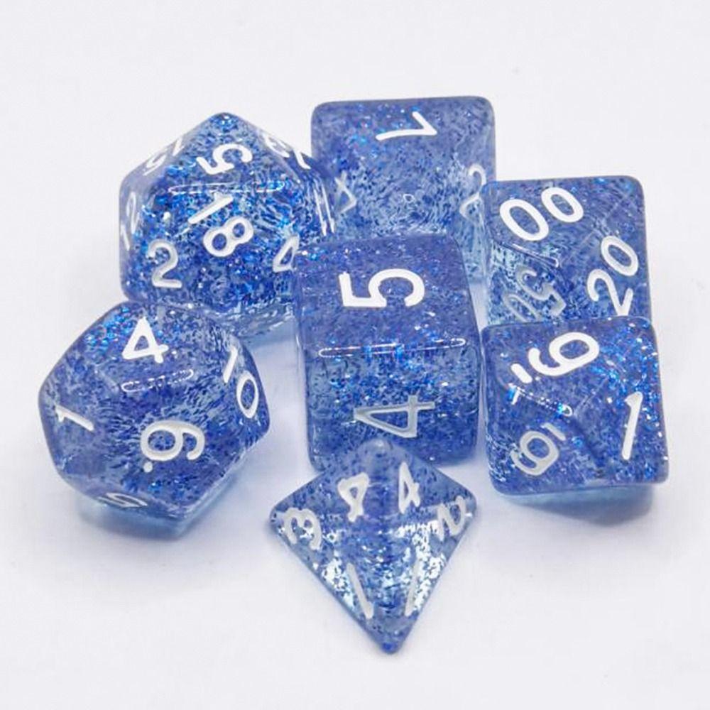7 шт./комплект Двухцветные кубики DND D4 D6 D8 D10 D12 D20 Игровые кубики Многогранные кубики TRPG DND