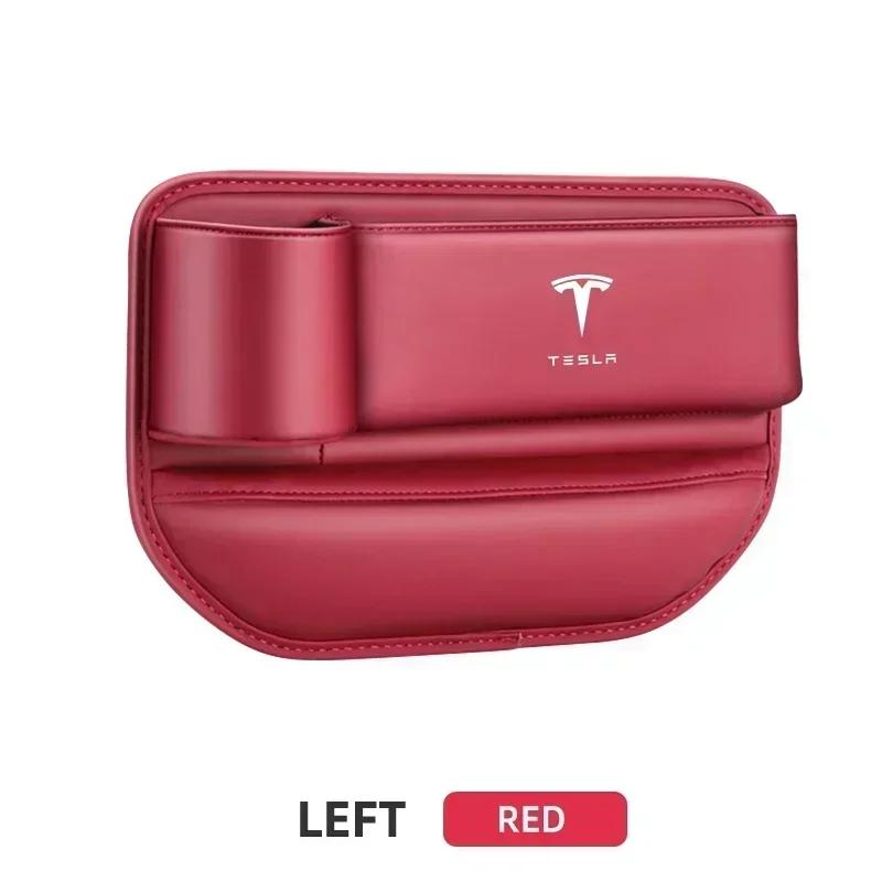 Car Sticker Tesla Car Seat Gap Slot Storage Box Auto Accessories For Tesla Model 3 2021 S X Y Style Roadster Invader Coil Mod WY