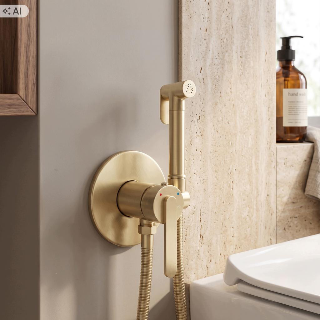 Bidet Faucet Brushed Gold Ontario Concealed Bidet Faucet