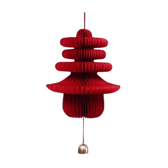 Набор подвесных украшений для рождественской елки Легкая сборка Праздничный подвесной декор 3D украшение из сотовой бумаги