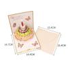 Envelope 3D Happy Birthday Greeting Card Pop Up DIY Birthday Cake Message Card Handmade Cartoon Fold Post Cards Party
