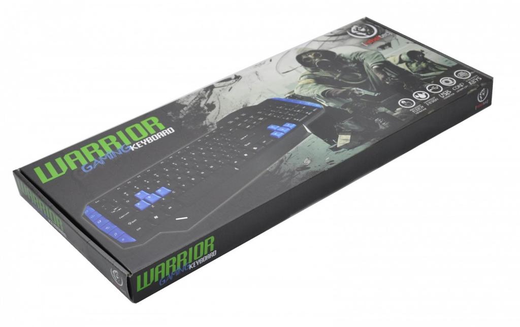 Rebeltec WARRIOR Gaming USB Wired Keyboard Black