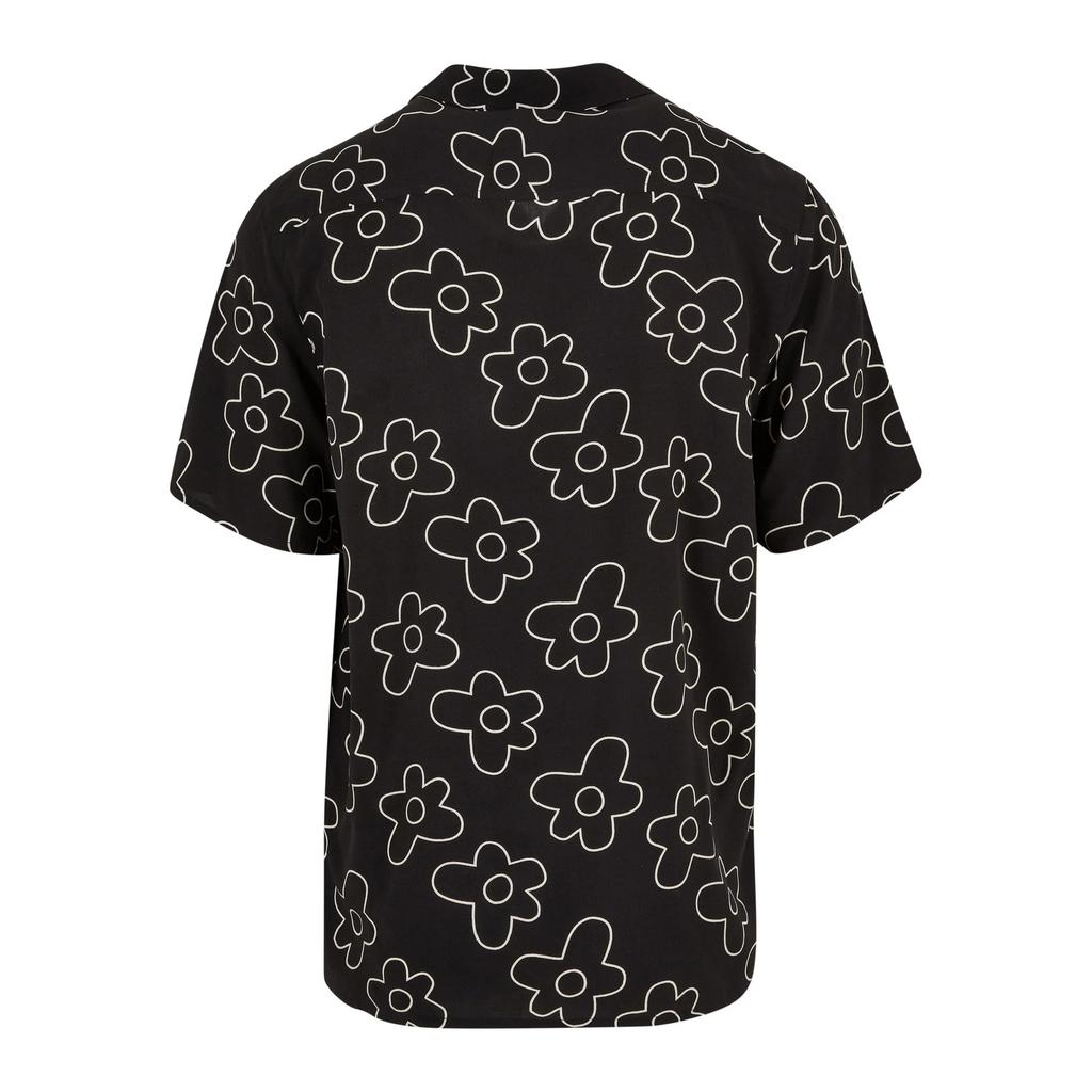 Urban Classics Mens Flower All-Over Print Resort Shirt
