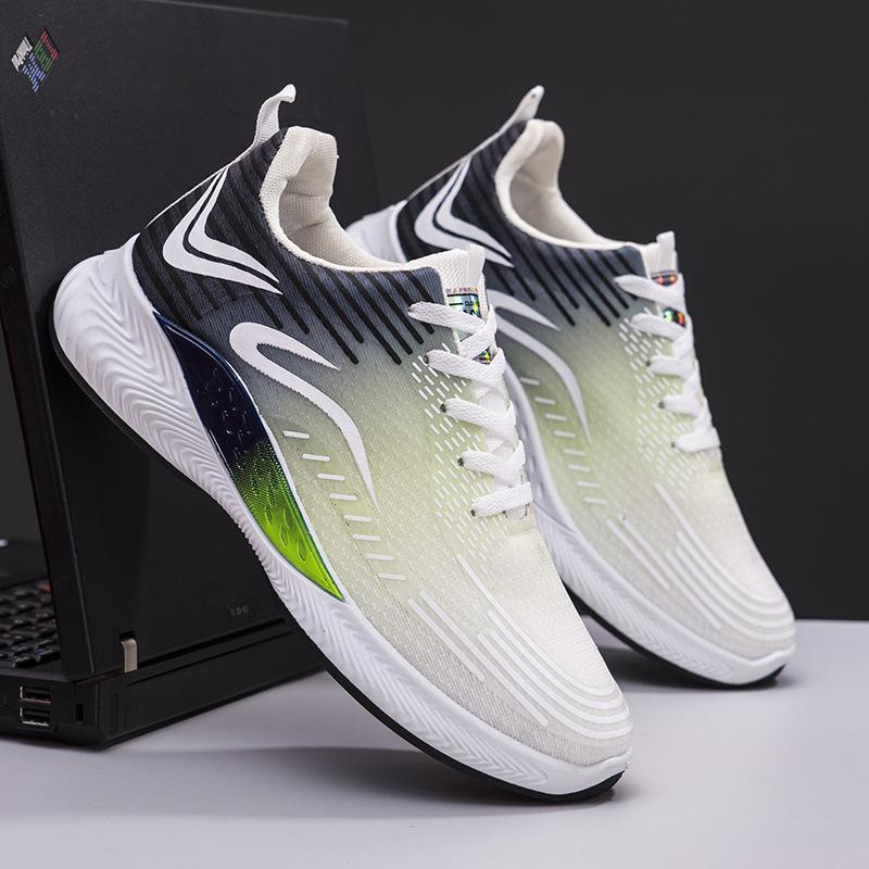 2025 лето мужские сетчатые кроссовки новые дышащие сетчатые кроссовки из рыбьего шелка с амортизацией для бега мужские повседневные сетчатые кроссовки на шнуровке мужские