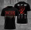 Nine Inch Nails NIN Тур по США 2026 Футболка с принтом 'Peel It Back' Унисекс