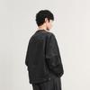 CROQUIS Men's Collarless Long Sleeve Denim Jacket