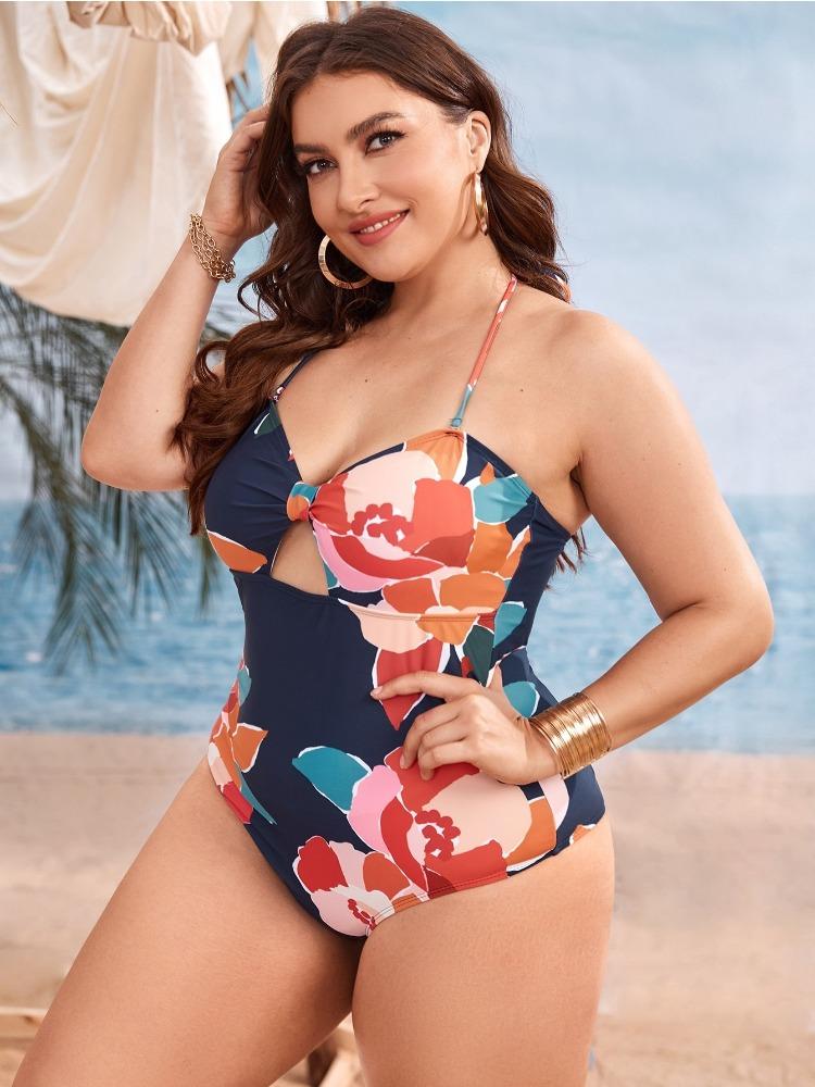 2025 Tankini большой размер купальник женский купальный костюм с бретельками через шею женский купальный костюм для купания купальный костюм пляжная одежда