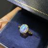 Natural Opal Ring Female Engagement Wedding Promise Ring Silver Feminine Party Jewelry Gift 8*10mm