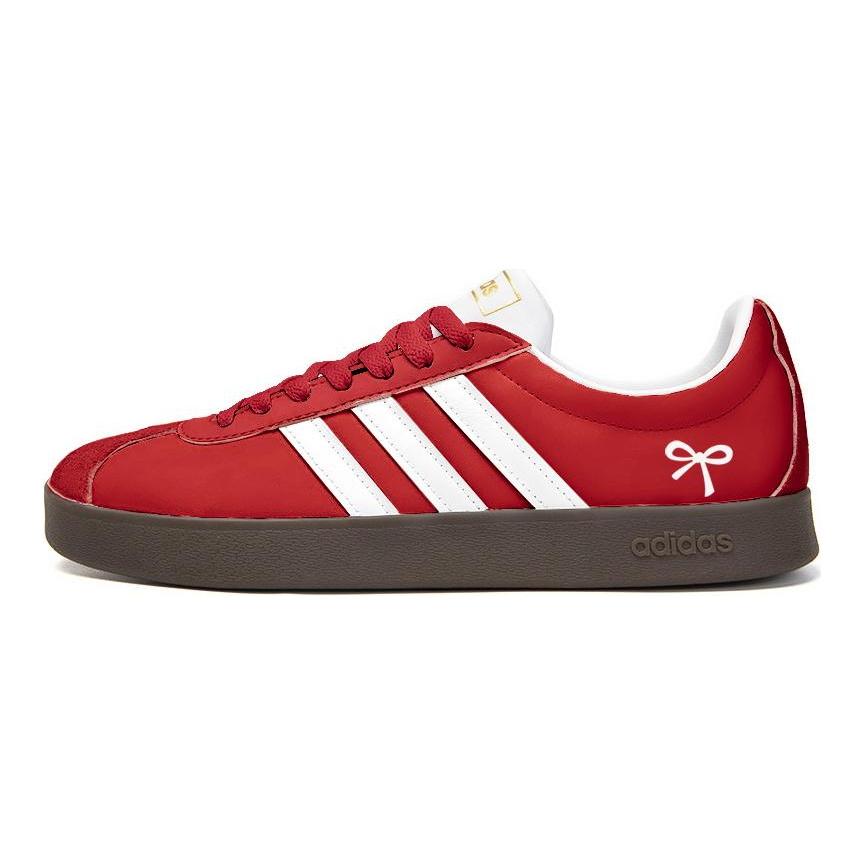 Adidas Neo VL Court 2.0 Slip Resistant Abrasion Resistant Low top Skateboard Shoes Unisex Red White ID6015(Team354-)