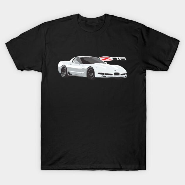 Asian Size Cotton Unisex Tshirt Print T-shirt C5 Corvette Z06 T-shirt No-Cut Print Regular Fit