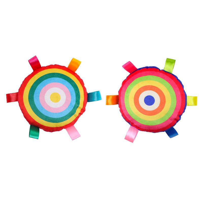 Товары для животных Мягкая фрисби с колокольчиком Интерактивная цветная лента для собак