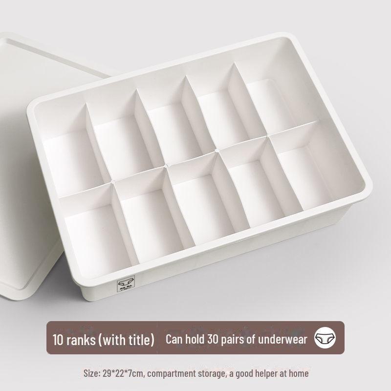 Drawer-Style Underwear and Socks Storage Box with Compartments