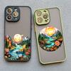 Чехол для телефона с лесным пейзажем и горной рекой Для iphone 16 15 14 13 12 11 Pro Max Mini Plus X XR XS 7 8 Ударопрочный чехол