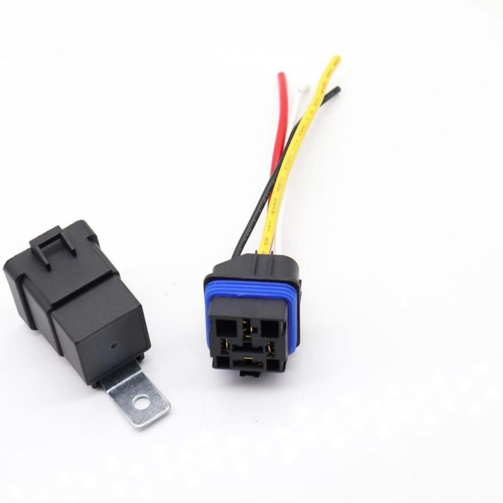 Водонепроницаемое автомобильное реле 80A 12V/24V с разъемом и креплением, герметичное и пылезащищенное