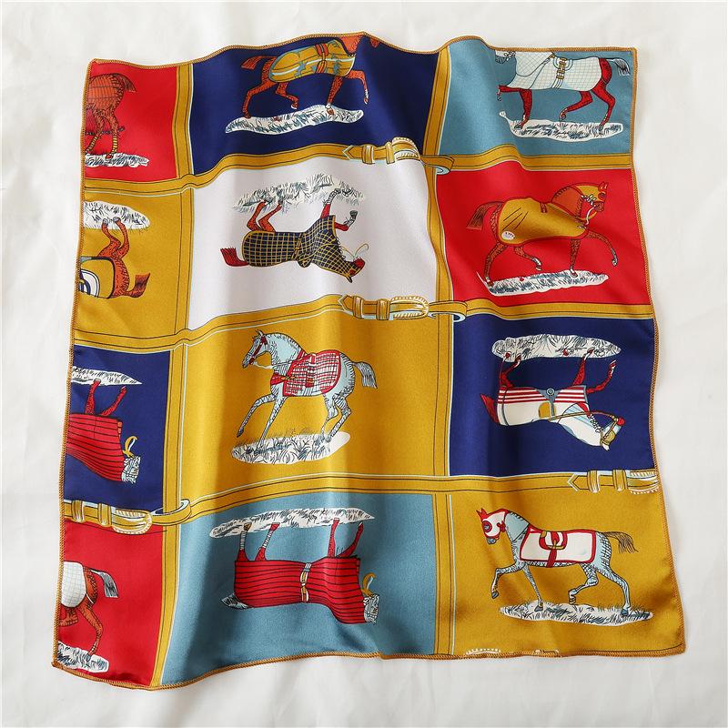 50 * 50 см шелковые шарфы весна и осень универсальное украшение профессиональные маленькие квадратные шарфы защита шеи связывающая сумка