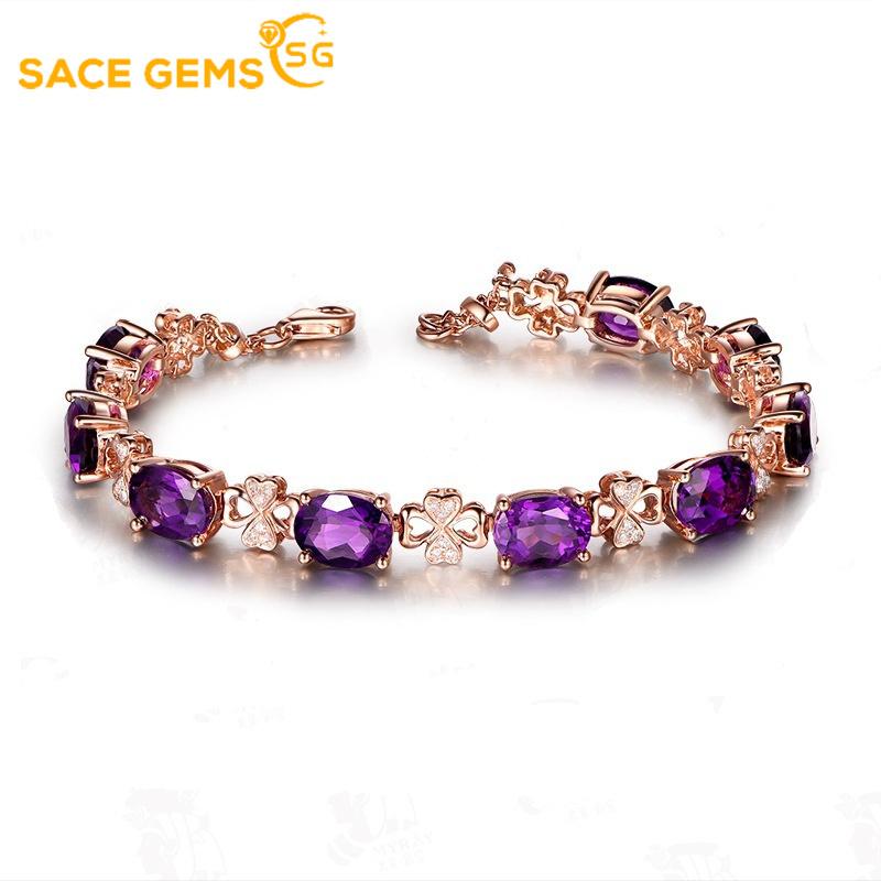 Sace Gems Цирконовый браслет, ювелирные изделия, геометрические бусины, браслеты-цепочки, модный тонкий свадебный подарок для подруги, женщины