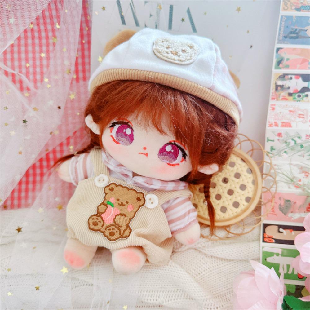 Strap Pants Cotton Doll Suit Dress Up Plush Dolls Clothes Cotton Doll Clothes Set  20cm Cotton Doll