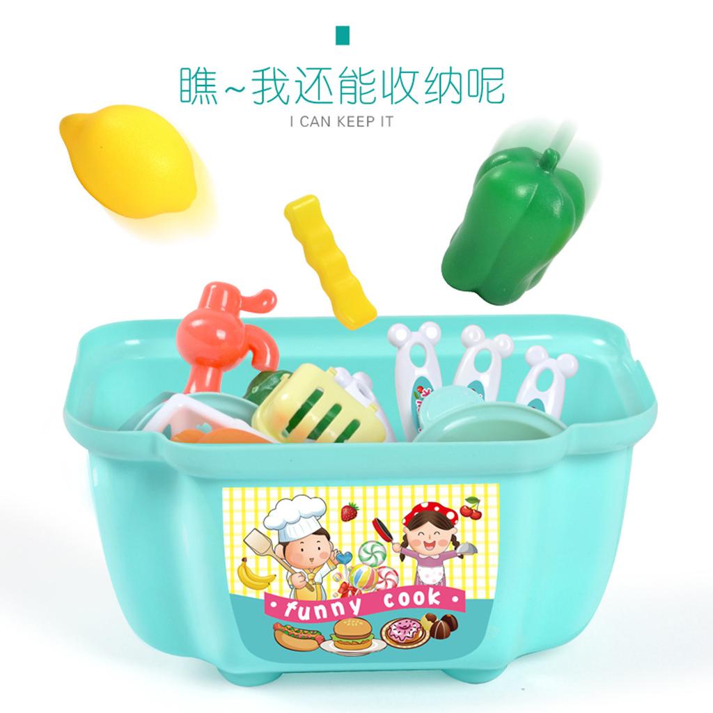 Children'S Kitchen Play House Toys Cooking Cooking Kitchenware Tableware Mini Small Dining Table Educational Early Education Toys