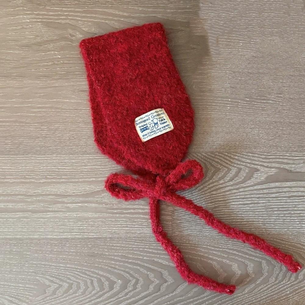 Solid Color Wool Strappy Earmuffs Thicken Warm Earlaps Fashion Knitted Ear Covers  Winter Headband