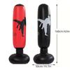 160cm Boxing Punching Bag KO Style Inflatable Punching Stand Inflatable Boxing Bag  Children