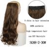 MISSQUEEN 22 Inches 5 Clip In Hair Extension Heat Resistant Fake Hairpieces Long Wavy Hairstyles Synthetic Clip In On Hair Extensions