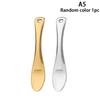 1Pcs Metal Zinc Mini Cosmetic Spatula Curved Scoop Gold Silver Makeup Mask Cream Spoon Eye Cream Stick Beauty Scoop