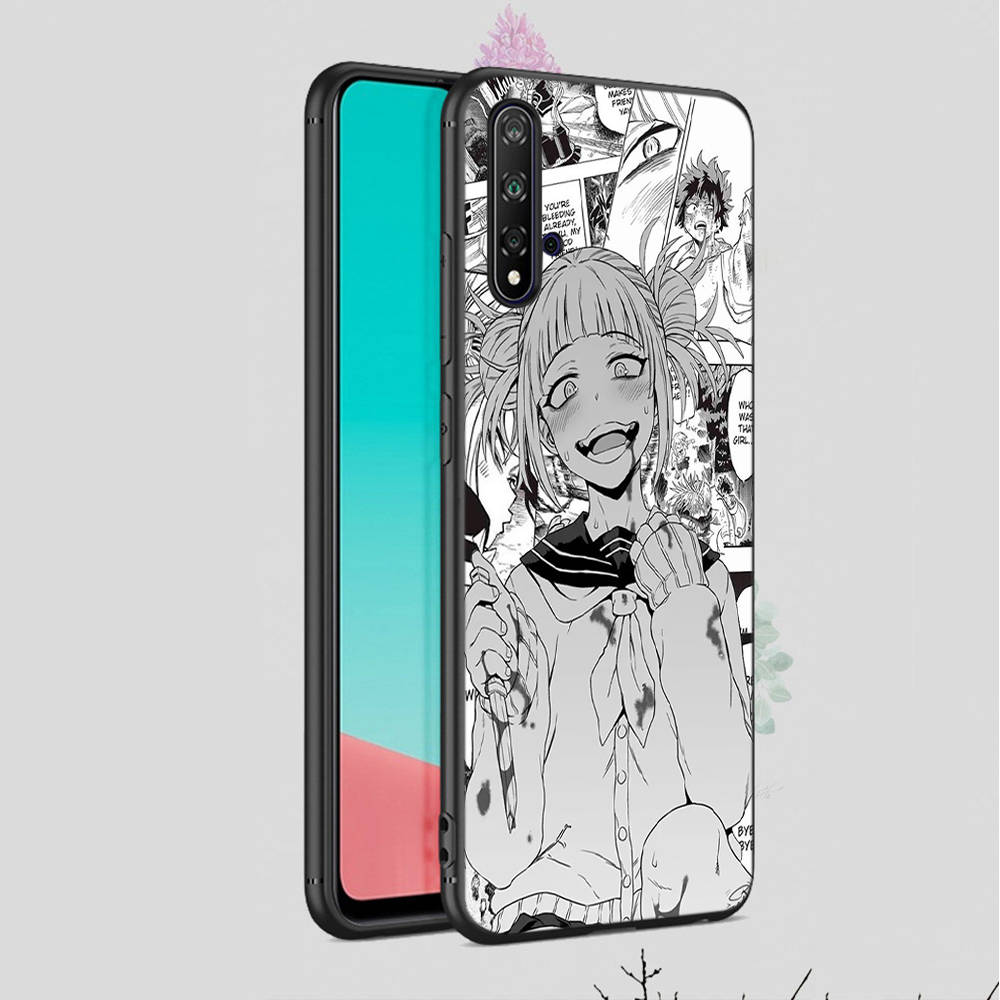 Чехол DT3 Hero Academia Toga для iPhone 16, 15 Plus, 14, 13, 12, 11 Pro, 8, 7, 6S, 6 SE, 5S, X, XR, XS Max, Realme C30, C33, C31, 9I, Huawei P30, черный, мягкий чехол